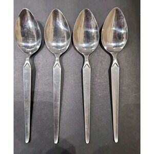 Stanley Roberts CORTINA Set of 4 Oval Soup Spoons 7-1/2" Stainless Japan PB3-6